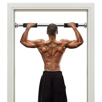 

100kg Adjustable Door Horizontal Bars Steel Home Gym Workout Chin Push Up Pull Up Training Bar Sport Fitness Sit-Ups Equipments