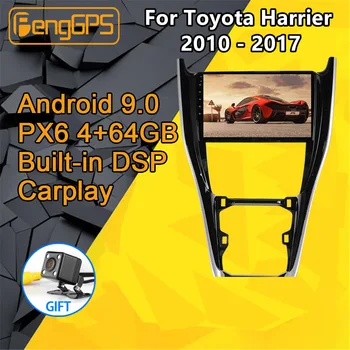 

For Toyota Harrier Android Radio 2010 - 2018 Car Multimedia Player Stereo PX6 Audio GPS Navigation Head unit Autoradio IPS 2.5D