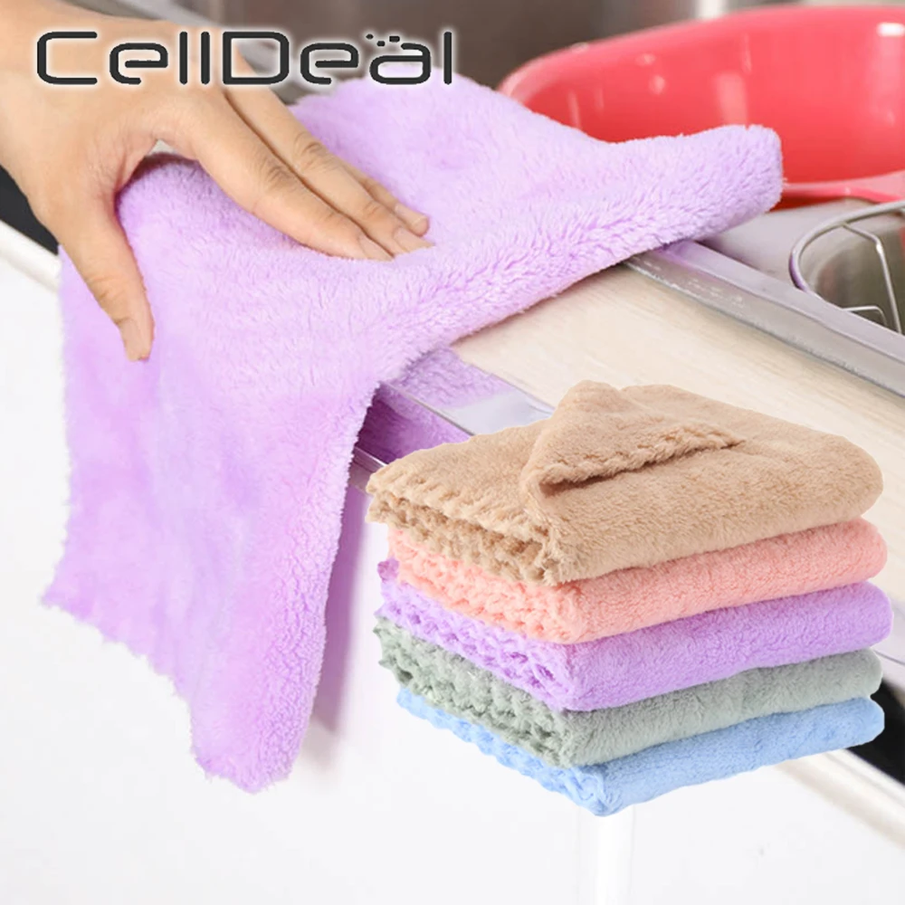 Tableware Wiping-Towel Rag Scouring-Pad Absorbent Oil-Cleaning Non-Stick Home Thicker