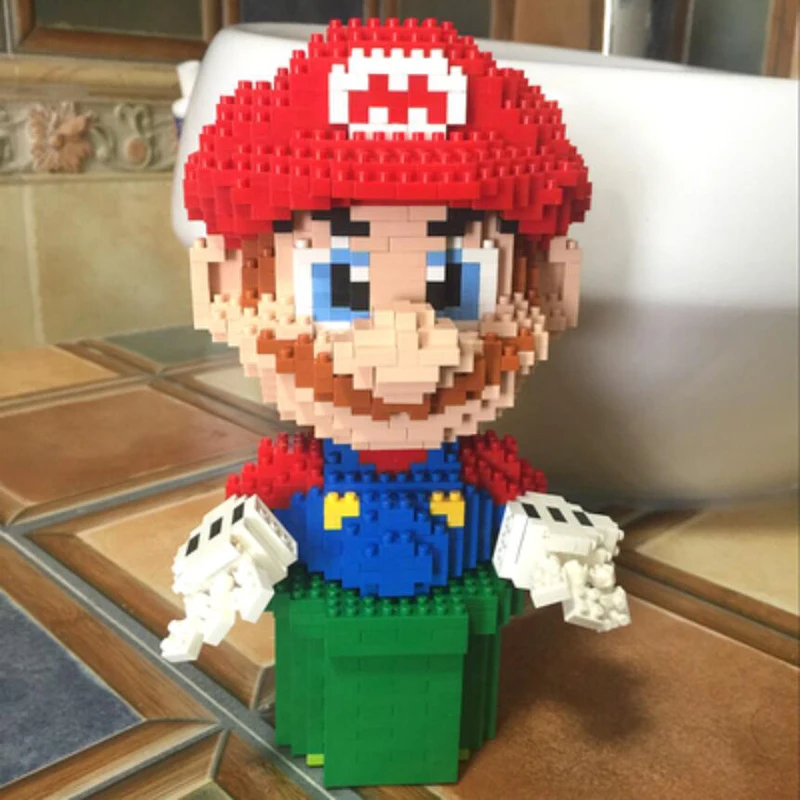 CKL Видео Игра Супер Марио Золотой водопровод фигурка 3D модель DIY Мини