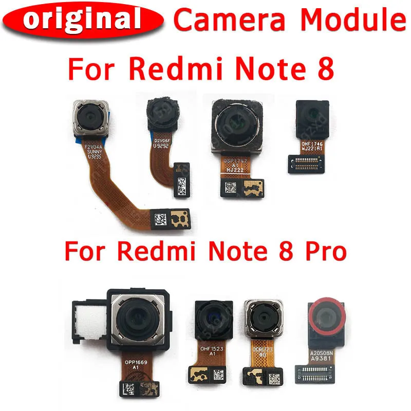 Original Front and Rear Back Camera For Xiaomi Redmi Note 8 Pro Main Facing Camera Module Flex Cable Replacement Spare Parts 1