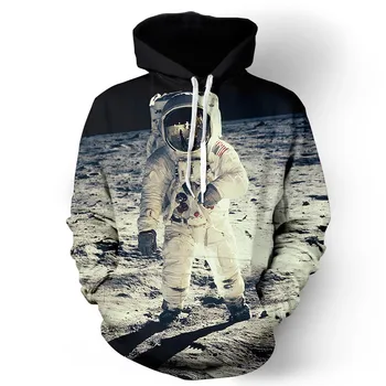 

European and American foreign trade 3D printing hooded pocket pullover men's tide hooded men's clothing Blouse hoodies