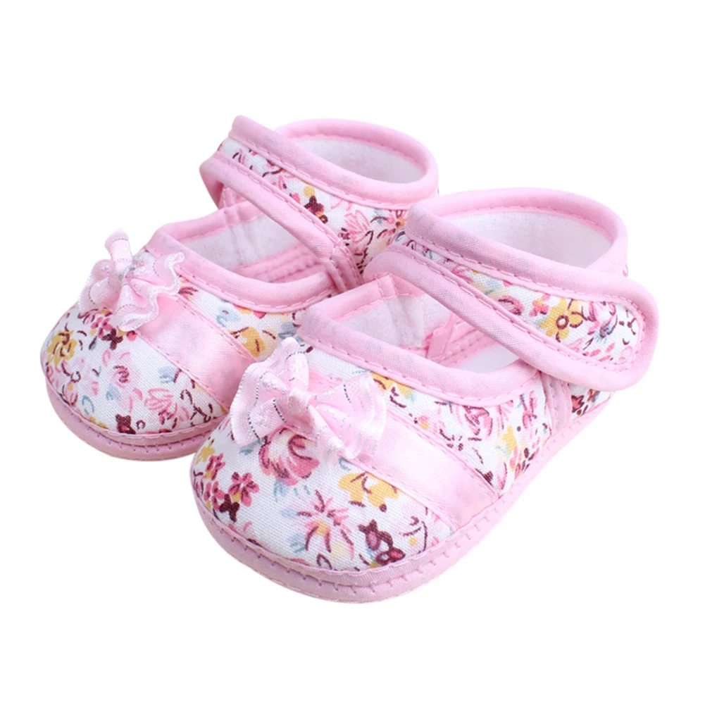 

Baby Girls Shoes Cotton Infant Prewalker Toddler Girls Kid Bowknot Soft Anti-Slip Crib First Walkers Shoes 0-18 Months