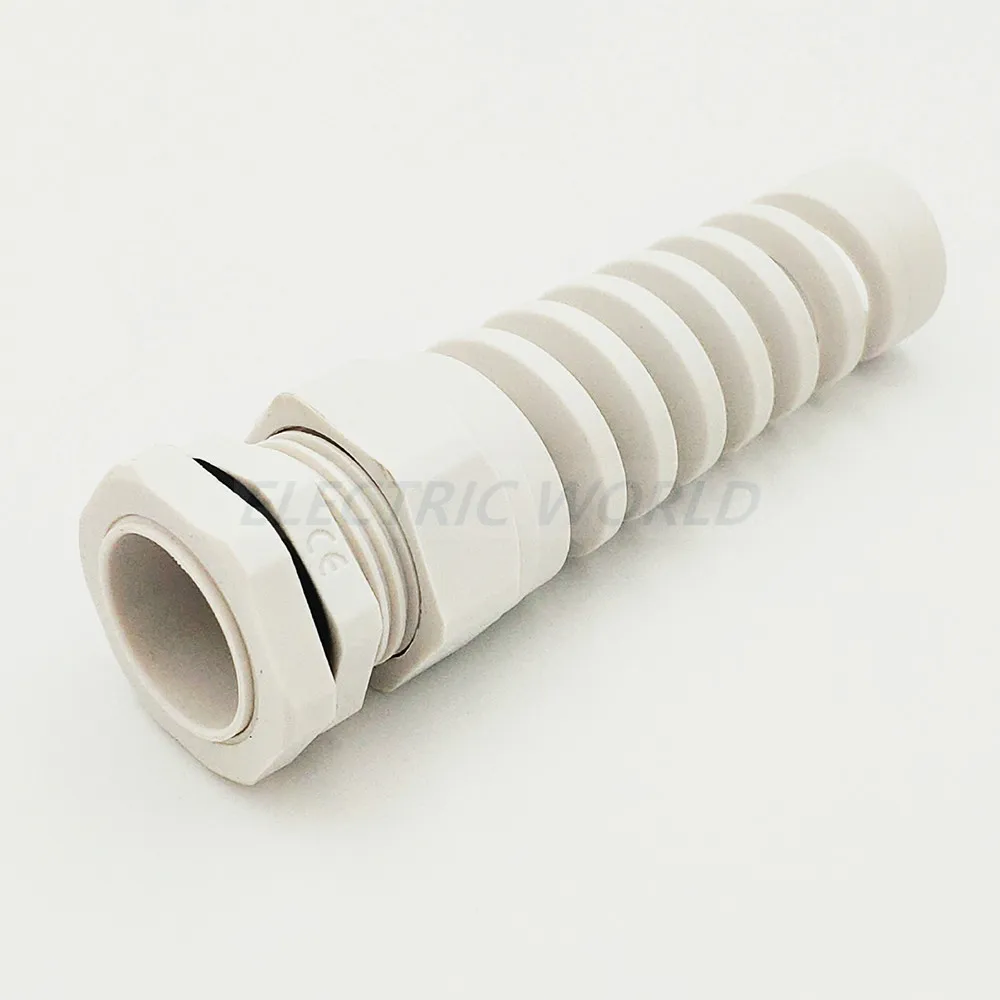 Nylon Cable glands PG13.5 M20 waterproof cable connector thread gland rubber wiring conduit Anti-bending plastic cable sleeve