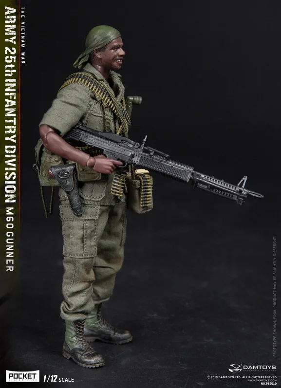DAMTOYS PES010 1/12th весы карманные элитная Серия: армейский 25th пехоты Отдел M60 наводчик |