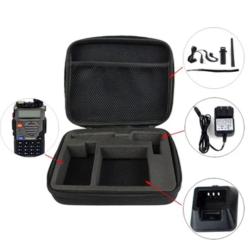 

Hard Two Way Radio Carring Handbag Storage Box Scratch Resistant Walkie Talkie Case EVA Multifunctional Travel For Baofeng UV5R