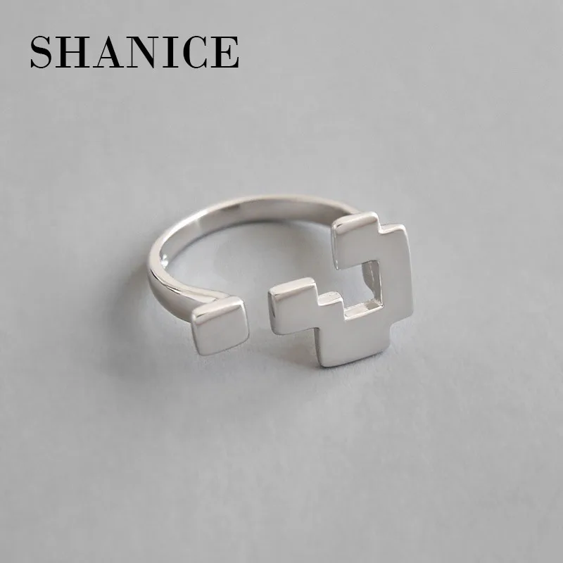 SHANICE 925 пробы серебряные Открытые Кольца INS простой вопрос гладкие регулируемые тайские серебряные кольца для женщин вечерние ювелирные изделия для свиданий