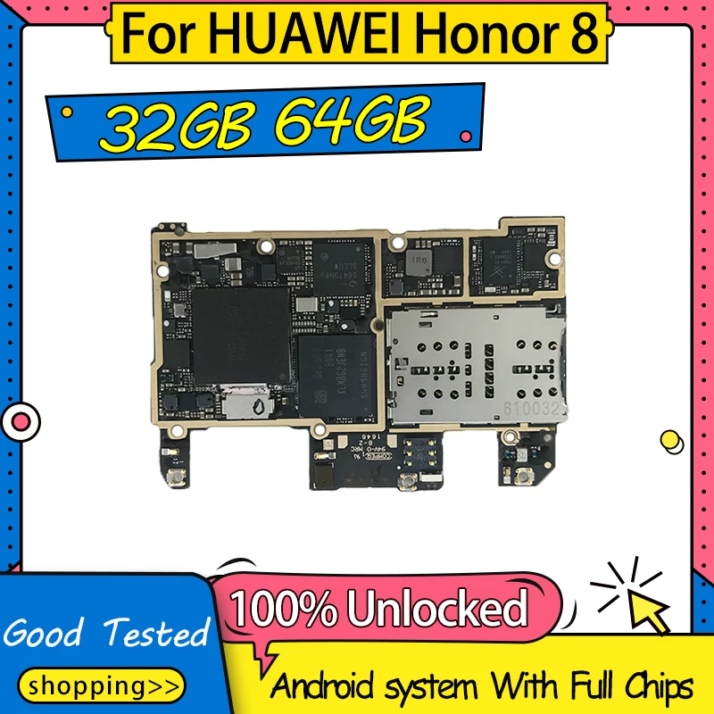 Материнская плата HUAWEI Honor 8 100% разблокированная материнская 64 ГБ 128 с полным