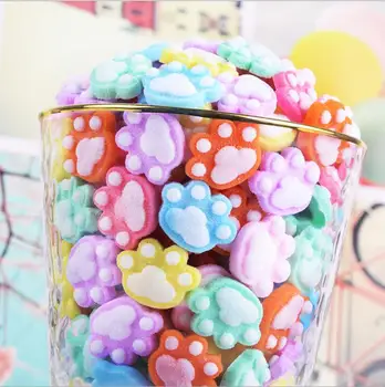 

30Pcs Mixed Colors Footprint Flatback Resin Cabochon For Scrapbooking Hairpin Accessories DIY Decor Home Crafts Embellishment