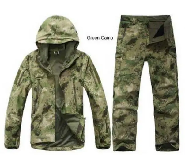 FG Мужские уличные водонепроницаемые куртки TAD V 5,0 XS Softshell охотничий наряд Термоодежда Тактический походный спортивный костюм - Цвет: FG