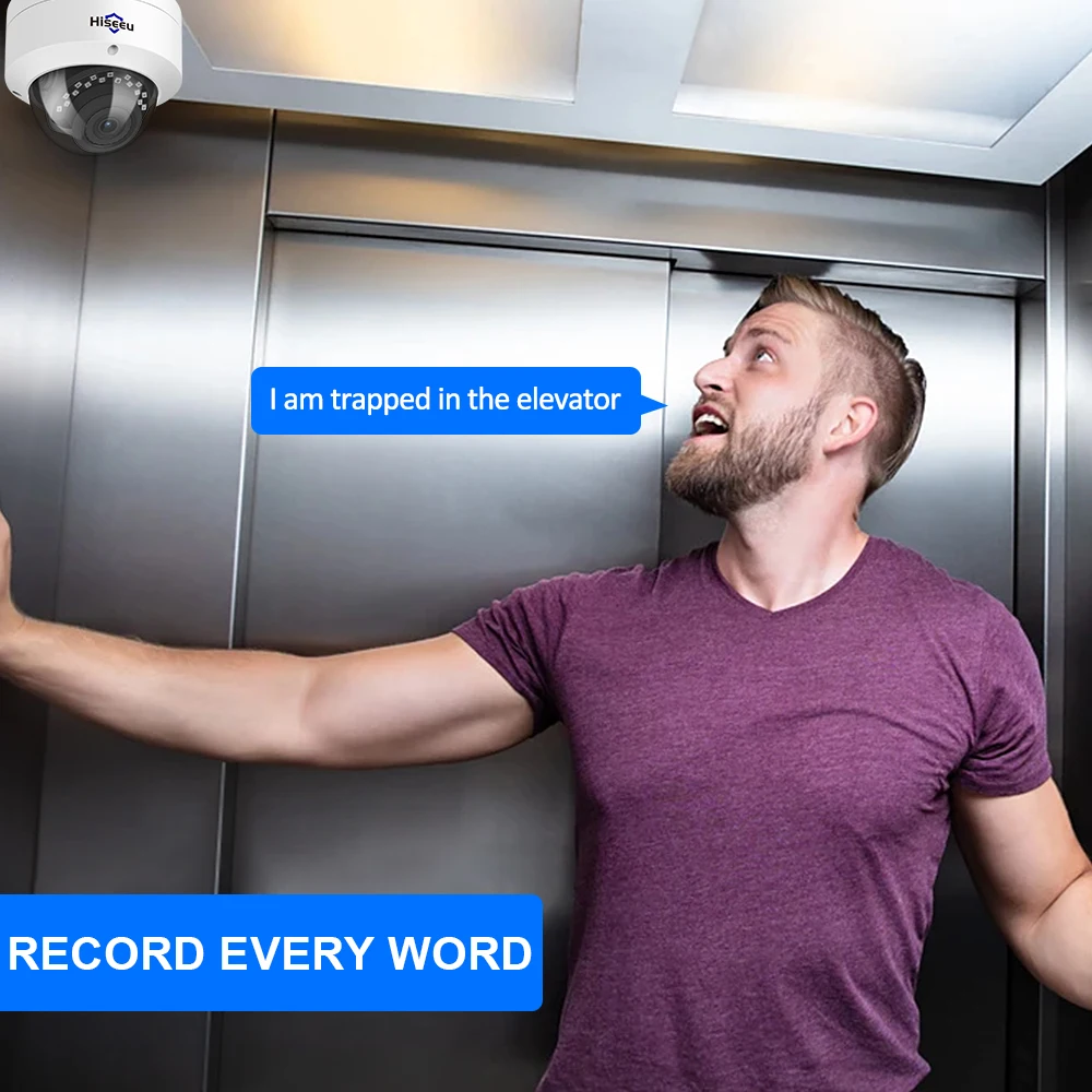 مجموعة نظام كاميرا IP Hiseeu-dom ، مجموعة مراقبة ب...