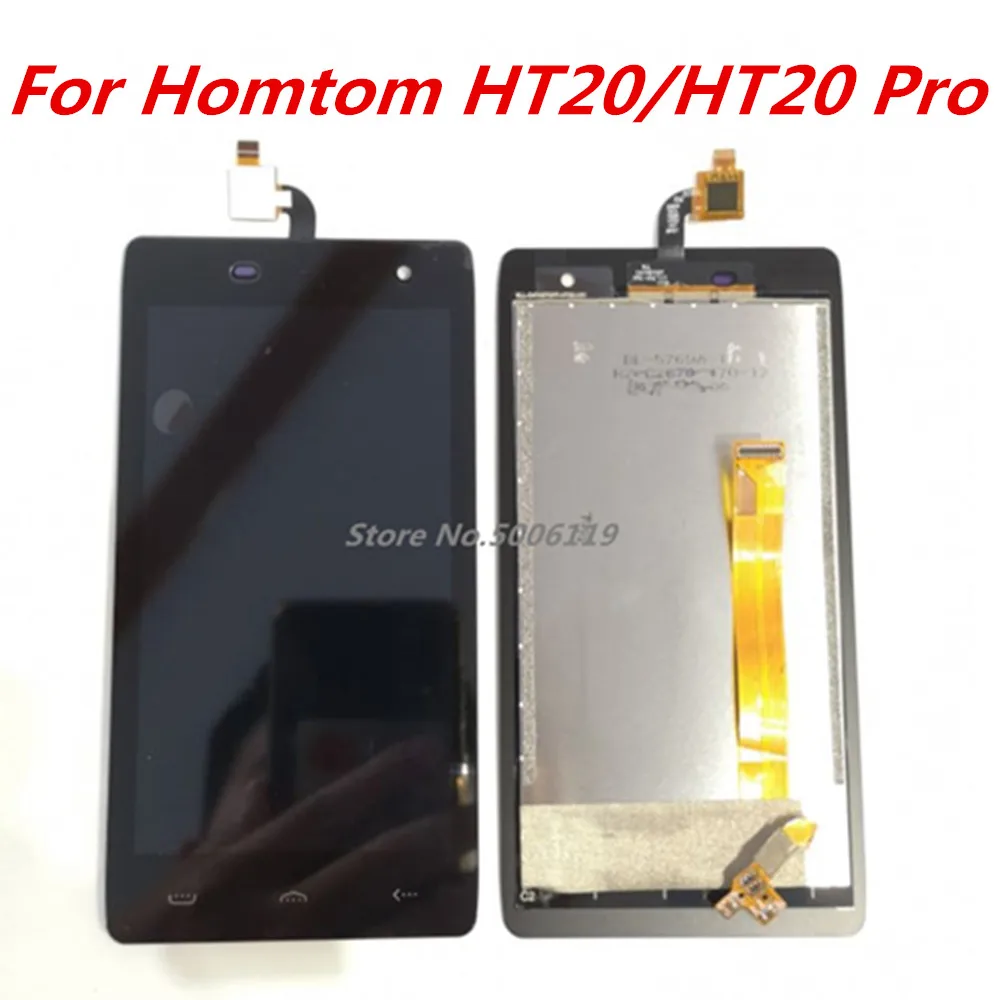 Для HOMTOM HT20 Сотовый телефон ЖК-дисплей+ кодирующий преобразователь сенсорного экрана в сборе Замена стекла для HOMTOM ht20 pro