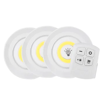 

Firya Remote Control 3W Cob Under Cabinet Light LED Wireless Bedroom Lights Dimmable Wardrobe Night Lamp for Dormitory Closet