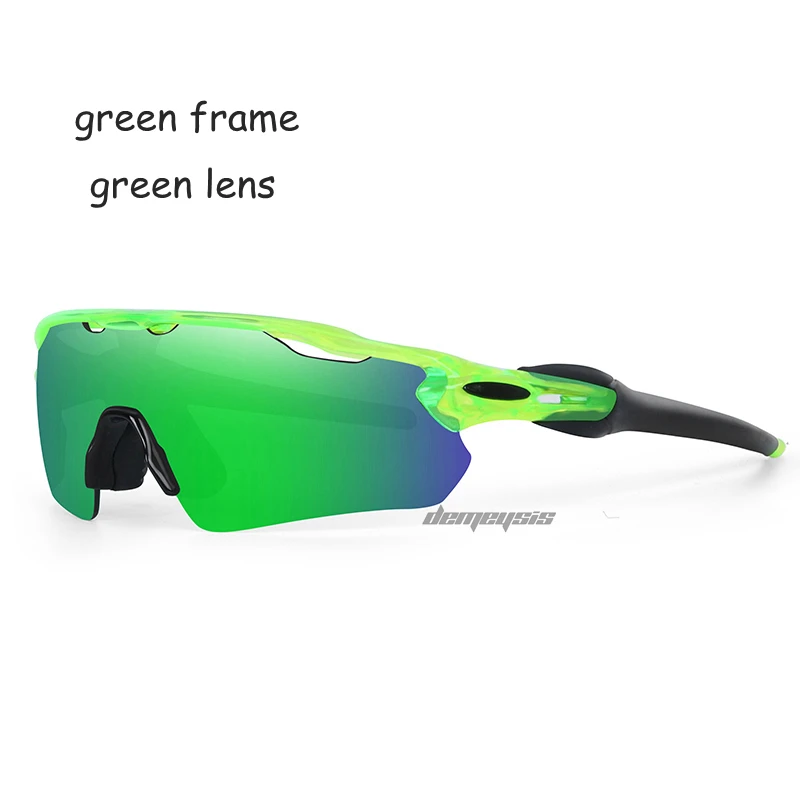 green Походные солнцезащитные очки для рыбалки, горная дорога, велосипед, анти-УФ, велосипедные очки для мужчин и женщин, для альпинизма, бега, велосипеда, кемпинга, велосипедные очки - Цвет: green