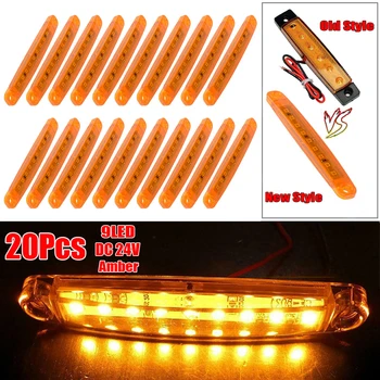 

Parts Car marker light Tail Turn signal Set 9LED Amber Side ABS plastic