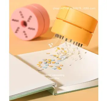 

Floor Mopping Robot, Mini Desktop Smart Sweeping Robot Vacuum Cleaner Automatic Sweeper, Pink/Yellow/White
