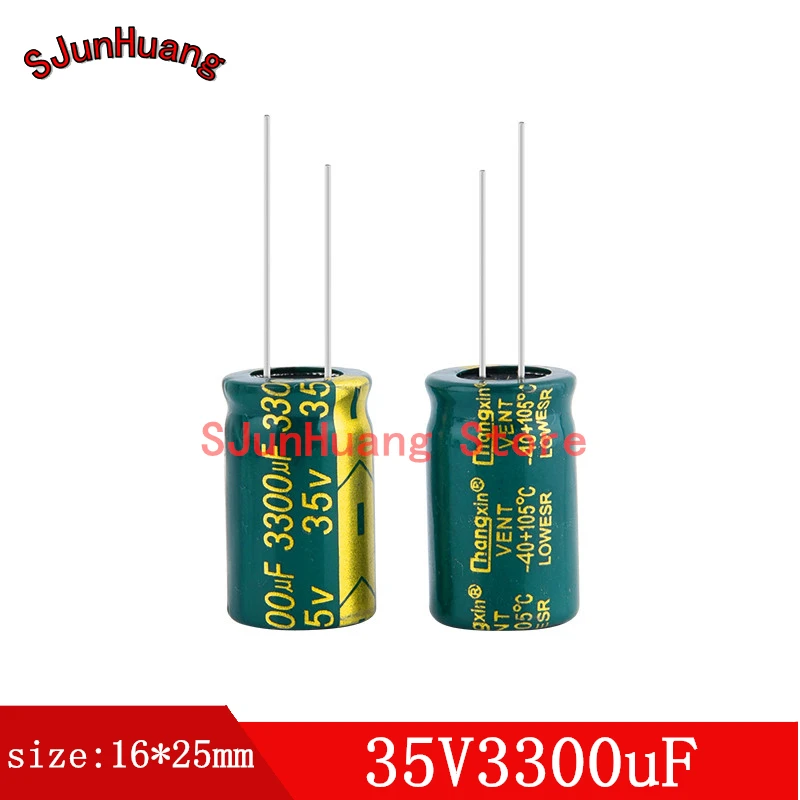 5PCS 35V3300uF high frequency low resistance motherboard new electrolytic capacitor（size:16x25mm) 3300uF35V | Электронные