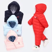 Комбинезоны для маленьких мальчиков и девочек; зимняя одежда; комбинезон для малышей; комбинезоны для новорожденных; одежда с капюшоном; Одежда для младенцев; Детский костюм; куртки