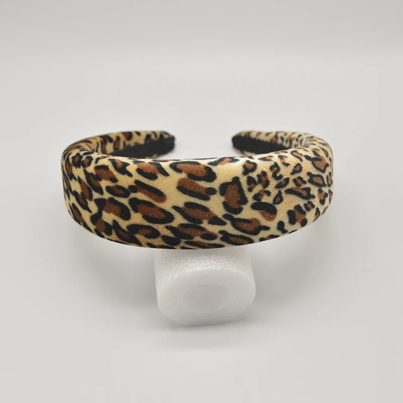 Leopard Thick Velvet Headband Women Wide Hairbands Girls Hair Accessories Fashion Head Band Hair Hoop Head Wraps Wholesale