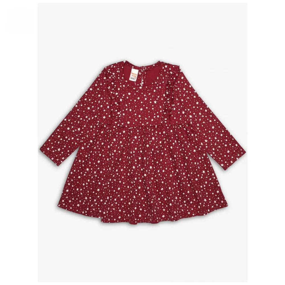 Платье Веселый малыш с длинным рукавом и рюшами для девочки