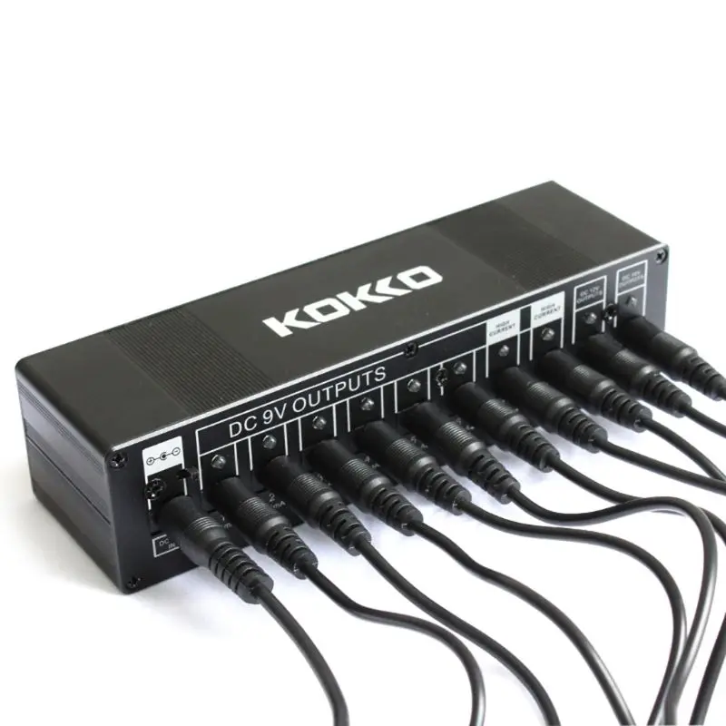 Гитарный педаль эффектов блок питания 10 изолированных выходов для 9 V/12 V/18 V педалборд