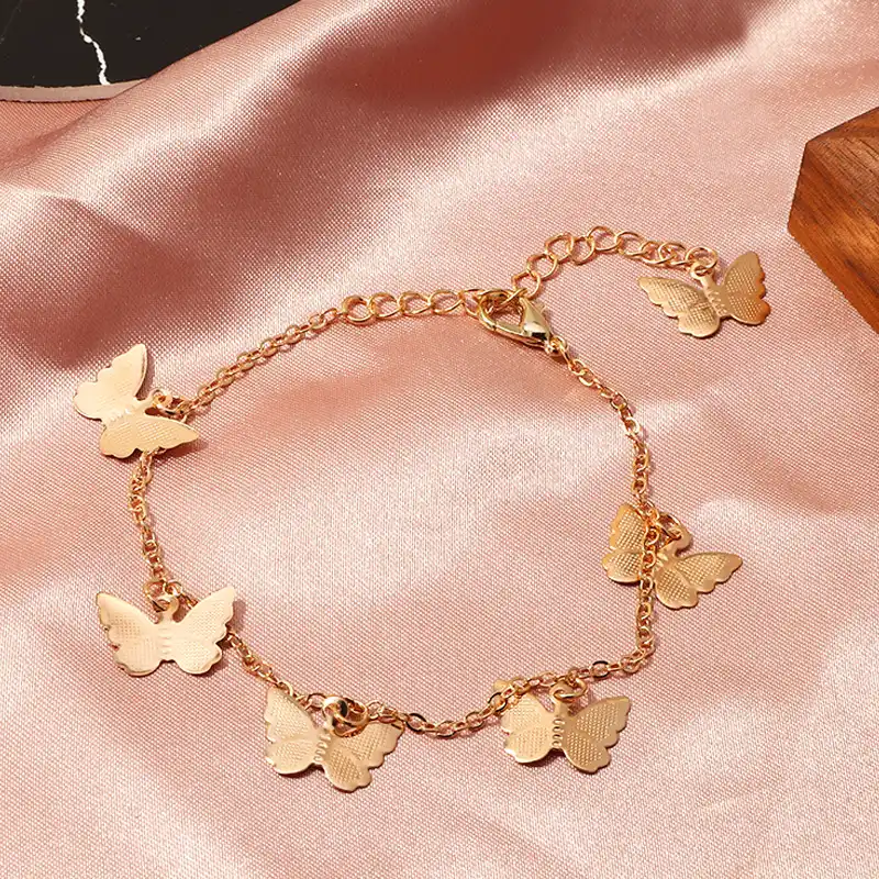 Download New Arrival Single Layer Butterfly Bracelet Simple Girls Sweet Butterfly Pendant Charm Bracelets Hand Jewelry Gifts For Womens Charm Bracelets Aliexpress