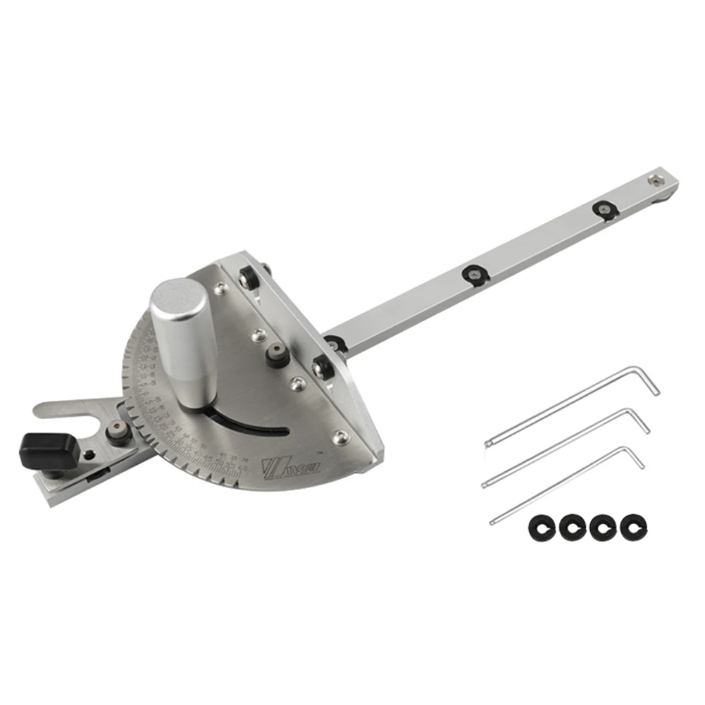 

450mm With Track Router Ruler Woodworking Aluminium Miter Gauge Accessories Assembly For Table Saw Tool Adjustable DIY Durable