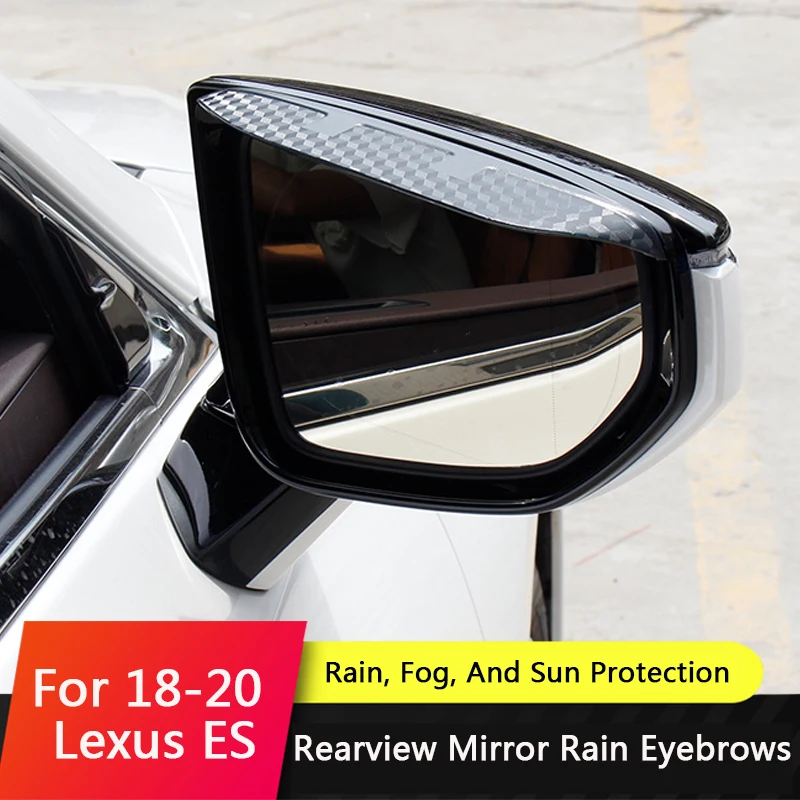 

QHCP дождевое приспособление Зеркало заднего вида от солнца, дождя бровей козырек щит воды гвардии, пригодный для Lexus ES200 260 300H 2018 2019 2020