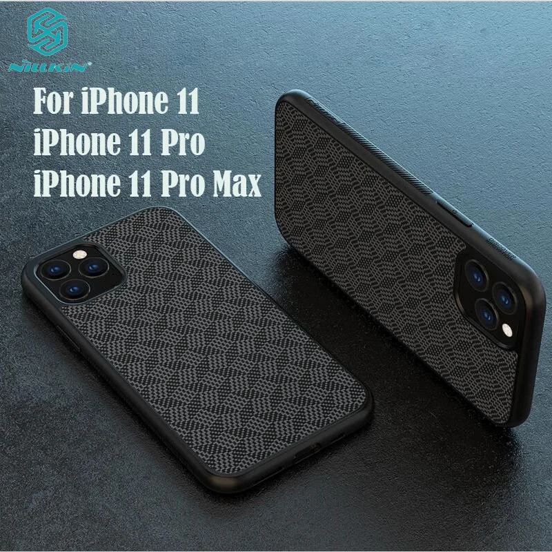 Чехол для iPhone 11 Pro Max чехол 5,8/6,1/6,5 NILLKIN синтетического волокна углеродного волокна PP Пластик защитная задняя крышка для iPhone11 Pro