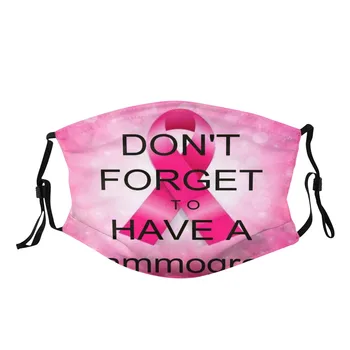 

1pc Adult Customized Prevent Breast Cancer Printed Mask Adult Customized Dustproof Fog Haze Washable Daily Reusable mascarillas