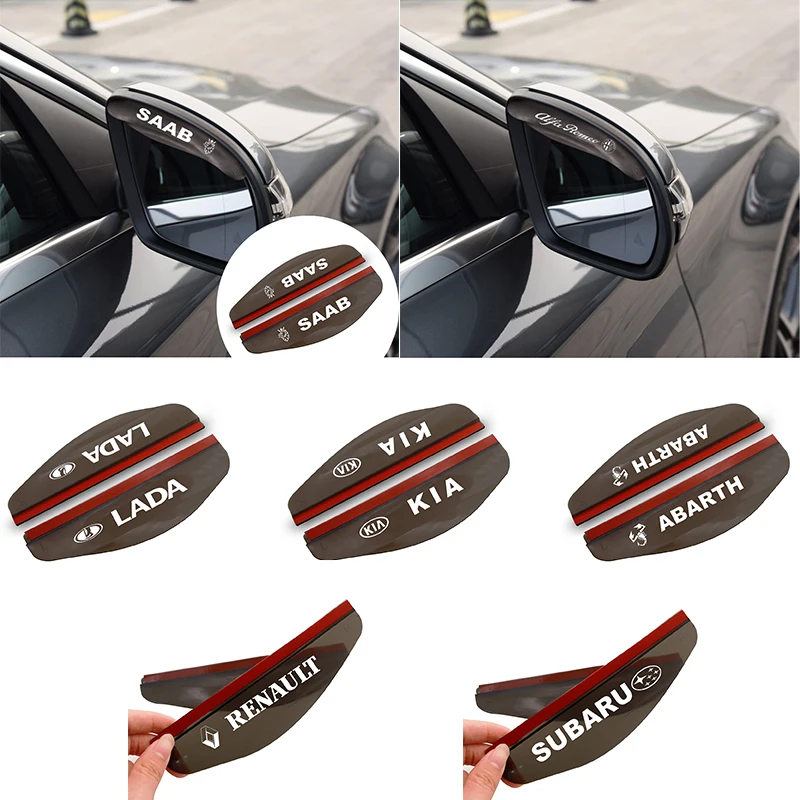 Espejo retrovisor lateral de lluvia para coche, parasol, accesorios para Mitsubishi, BMW, Audi, Ford, Nissan, Toyota, VW, 2 uds.