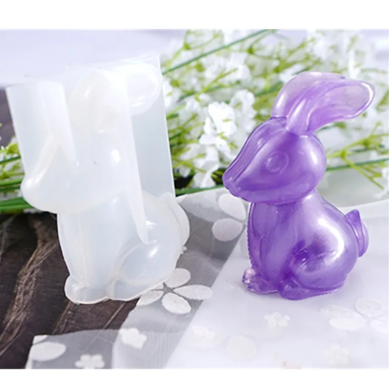 A162 Lucky Pig Rabbit 3D зеркальная форма, помадка, мыло, свеча, штукатурка, сделай сам эпоксидная смола, глиняная грязь аксессуары ручной формы инструмент для украшения - Цвет: A162