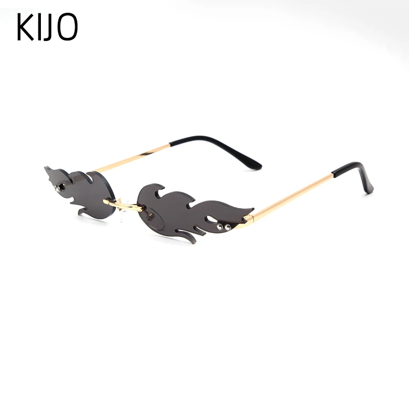 Nuovo 2021Fashion Fire Flame occhiali da sole donna uomo Rimless Wave  occhiali da sole Eyewear Luxury trend occhiali da sole stretti  Streetwear|Women's Sunglasses| - AliExpress