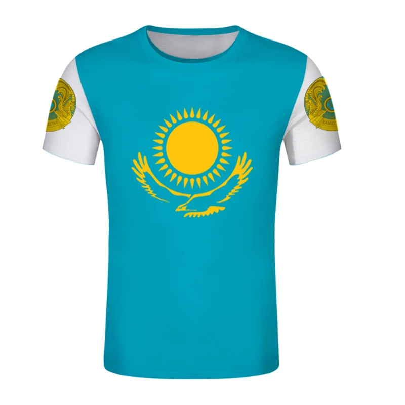 Kazakhan 3D пользовательские мужские спортивные Kazakh футболки с принтом DIY QAZAQSTANE эмблема футболки Настроить KZ страна Русская рубашка