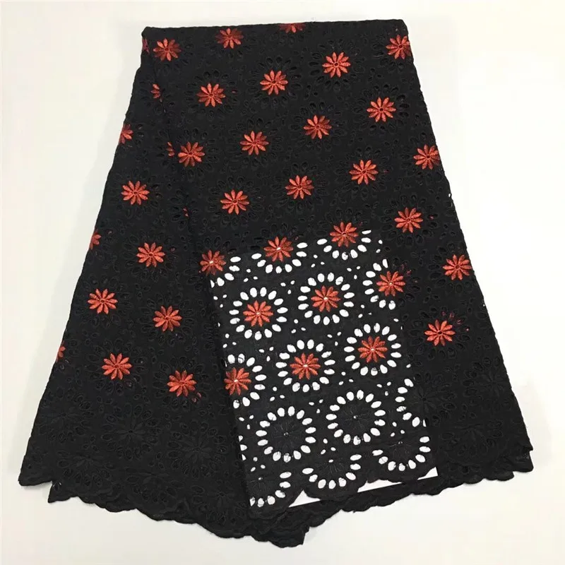 

5 Y Swiss lace fabric 2019 Dubai heavy beaded embroidery African lace fabrics 100% cotton Swiss voile lace in Switzerland 12L081