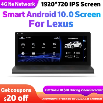 

10.25 Inch Octa Core Android 10.0 Car Radio WiFi BT Head Unit Touch Screen For Lexus Nx200T 2015 300h NX 200t GPS Navigation