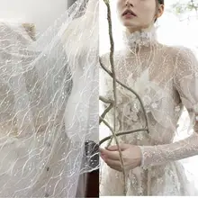 5 ярдов/партия, полосатый Фатин, кружевная ткань, прозрачные блестки, свадебная вуаль, лиф, подкладочная ткань по оптовой цене, ширина 140 см