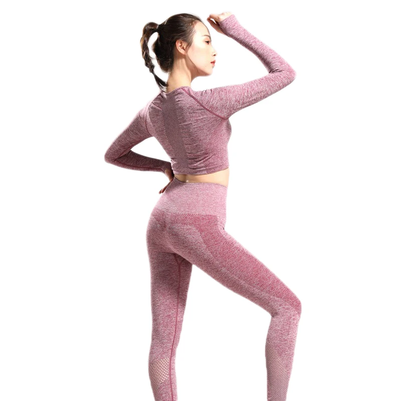 

Gym 2 Piece Set Workout Clothes Seamless Leggings Set Sports Wear for Women Gym Clothing Athletic Yoga Set Sports Set gym Women