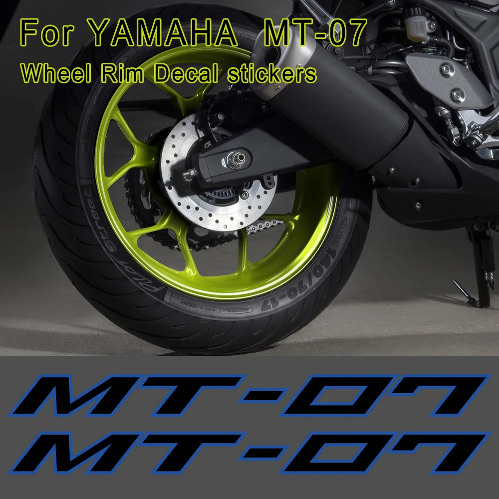 

For YAMAHA MT-07 MT07 MT 07 Wheels Rims Stickers Decal Body Shell Tank Helmet Inner MT 07 Reflective Motorcycle Sticker Fuel Film