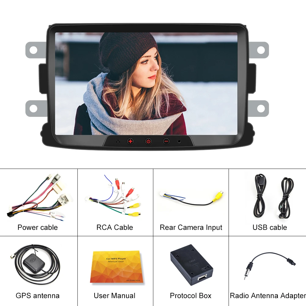 Автомагнитола Podofo 8 дюймов с GPS навигацией Android 1 MP5 мультимедийный плеер для Renault