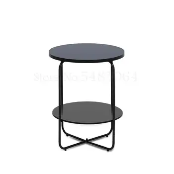 

Modern Minimalist Living Room Sofa Small Coffee Table Nordic Ins Creative Iron Side Table Round Table Corner Table