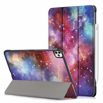 

100PCS/Lot For iPad Pro 11 2020 Stand PU Leather Cover Slim Print Luxury Tablet Protector Case