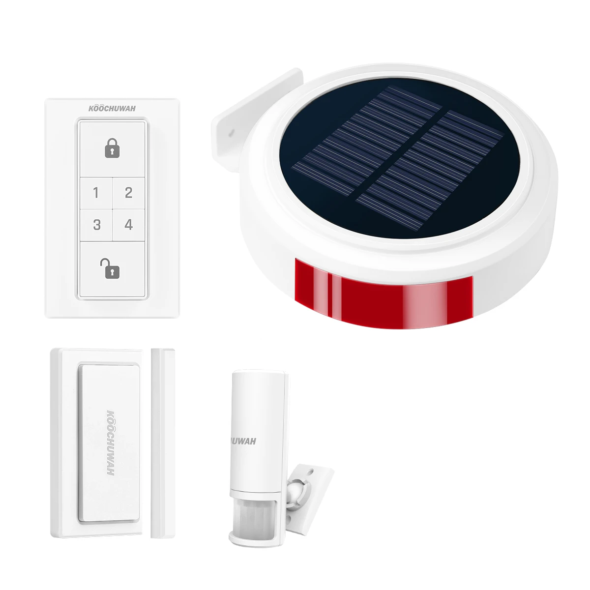 Solor Powered Alarm System Security Home Smartphone Remote Control Wireless GSM Alarm with Pir Motion Sensor Door Window Sensor