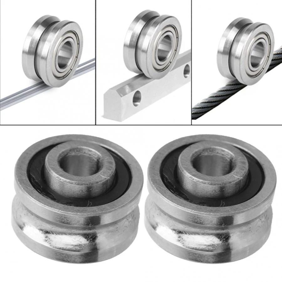 ガイドローラーベアリング 2 個ガイドローラーベアリング高炭素クロムボールベアリング鋼球状軌道 Bearings Aliexpress