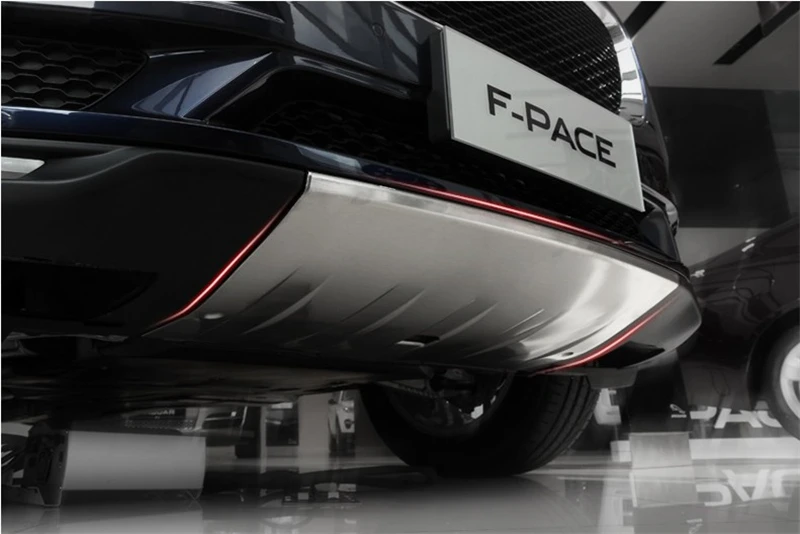 Для Jaguar F-PACE Передний+ задний бампер диффузор бамперы из нержавеющей стали защитная противоскользящая пластина
