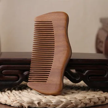 

Wooden Health Brush Detangle Comb Wide Tooth Anti Static Natural Sandalwood Home Hair Tools Salon Women Long Waist