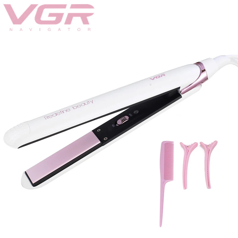 Vgr V505 многофункциональная отрицательная ионная объемная прямая шина для волос выпрямитель для волос Железный дисплей керамическое покрытие пластина ионная Cur