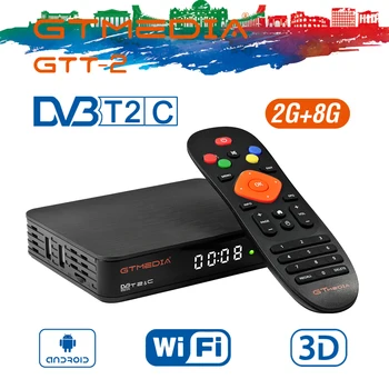 

GTMEDIA GTT2 Android TV BOX DVB-T2/Cable(J83.A/C)/ATSC-C/ISDBT 4K H.265 Built-in Wifi 2.4G WiFi Sep TV Box With No App