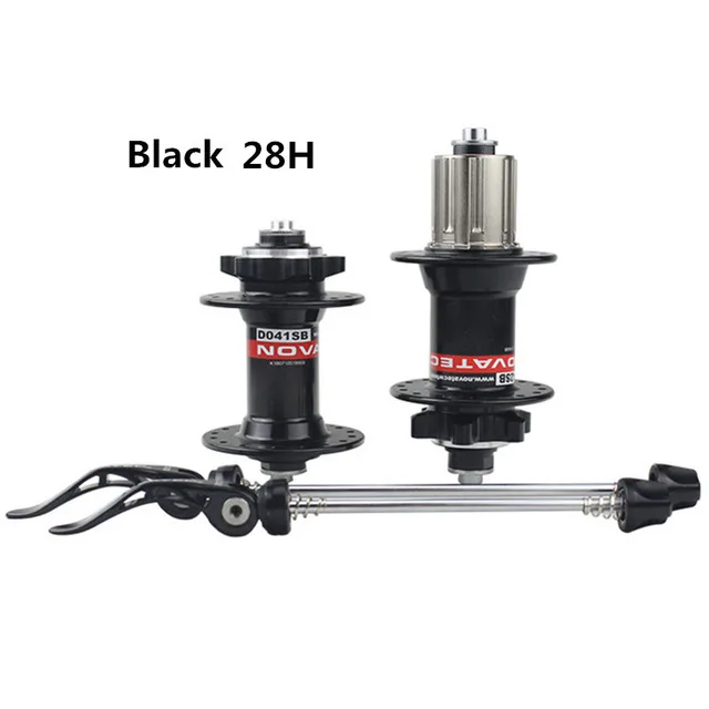 28H Black Pair NOVATEC D041SB/D042SB MTB горный велосипед карты маховик 4 палин дисковый тормоз концентратор черный 28 H/32 H/36 H - Цвет: 28H Black Pair