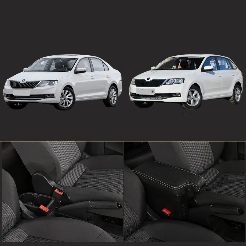Decorative protector Arm Rest Car Car-styling Modified Modification Decoration Auto Automovil Armrest Box 18 FOR Skoda Rapid